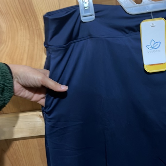 NWT yogipace navy blue size XXL skort UPF 50+ sun protection side & back pockets - Picture 5 of 14